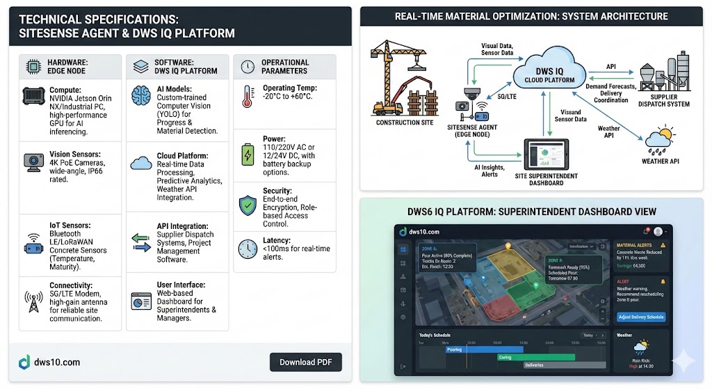 SiteSense Agent - Real-time Material Optimization System